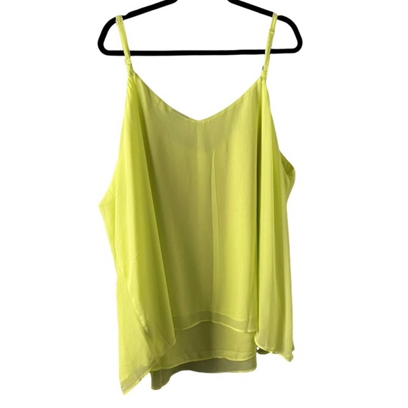 TORRID WOMEN'S SOPHIE CAMI- CHIFFON EMBROIDERED LIME GREEN SIZE 5X NWT - Picture 7 of 9